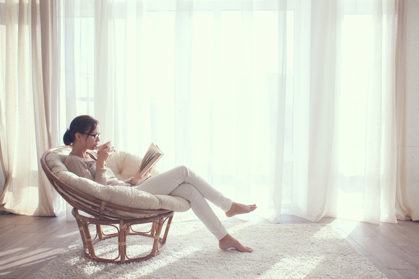 Woman Relaxing in Chair